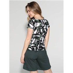 Женский костюм с шортами Лето / Зеленый