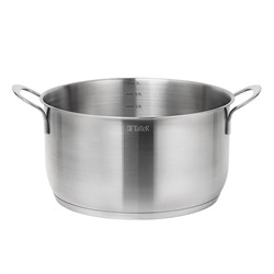 Пароварка (мантоварка) из нержавеющей стали "Брилон" 7л, д26см, h14см, s0,6мм, дно д23,5см, s4мм, три уровня h7,5см, стеклянная жаропрочная крышка, стальной обод, пароотвод, ручки из нержавеющей стали на сварке, капсулированное дно, полировка матовая