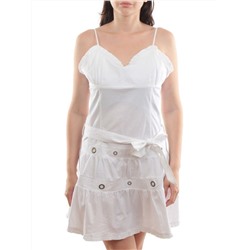 XA-68022 WHITE Сарафан женский (97% хлопок, 3% эластан)