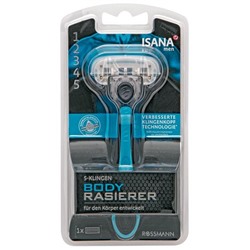 ISANA men Bodyrasierer Бритва для тела для мужчин со смазочной полоской 1 шт.