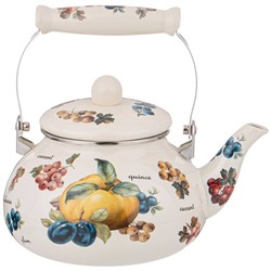ЧАЙНИК AGNESS ЭМАЛИРОВАННЫЙ СЕРИЯ "ФРУКТЫ" 2,5 Л