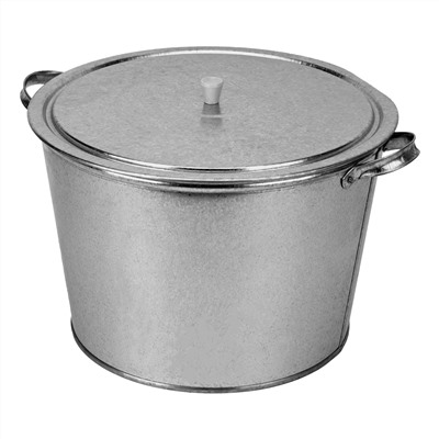 Бак для воды оцинкованный с крышкой (крышка с ручкой) 20 л, без крана