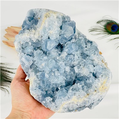 Радуга Самоцветов Друза Целестина на подставке