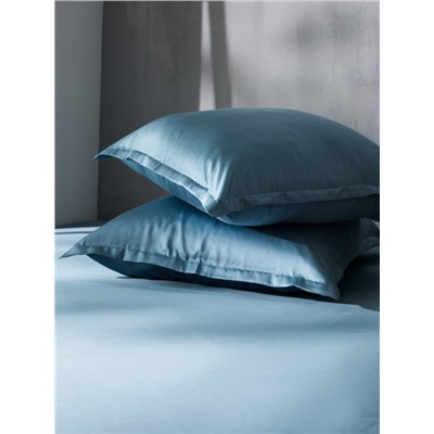 Простыня на резинке SL Home Tencel 180*200+30 см , цв. серо-голубой