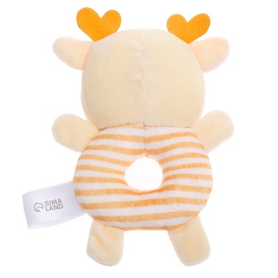 Развивающая погремушка Крошка Я «Оленёнок», цвет жёлтый