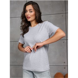 Футболка "Вязаная" Серый меланж
