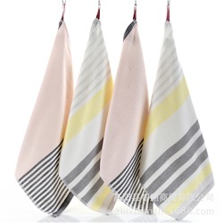 New product Double-layer gauze wool square towel, high-speed square hanging towel, kitchen towel, factory price wholesale cotton gauze