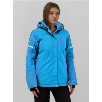 Горнолыжная куртка женская зимняя голубого цвета 01_1Gl