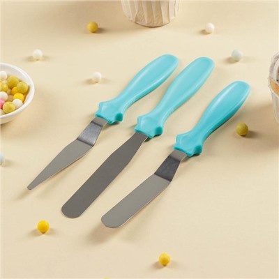 Набор лопаток кондитерских «Ночь», 23×8.5×2.5 см, 3 шт., МИКС