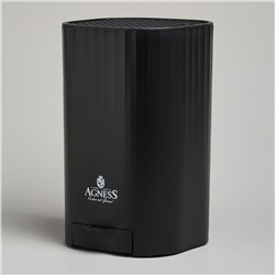 ПОДСТАВКА ДЛЯ НОЖЕЙ AGNESS С ТОЧИЛЬНЫМ КАМНЕМ 13,6*14,6*23 СМ