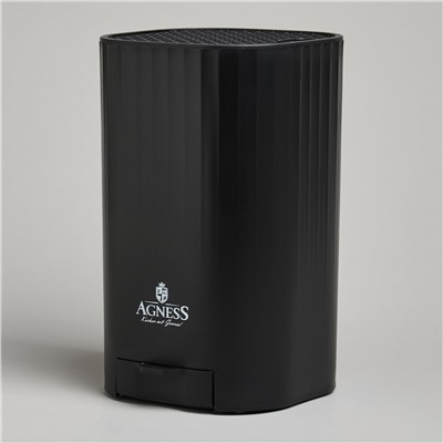 ПОДСТАВКА ДЛЯ НОЖЕЙ AGNESS С ТОЧИЛЬНЫМ КАМНЕМ 13,6*14,6*23 СМ