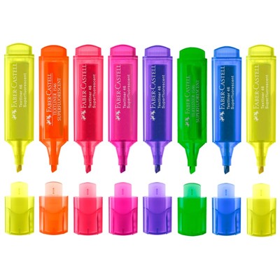 Набор текстовыделителей Faber-Castell "46 Superfluorescent" 8 флуоресцентных цв., 1-5мм, пластик. уп.