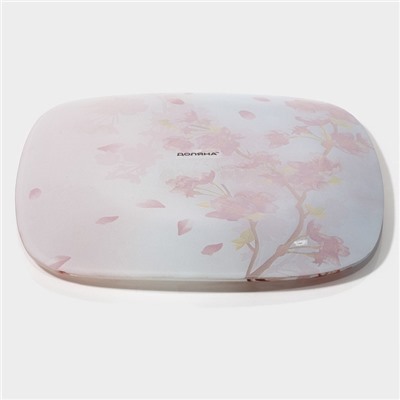 Тарелка Доляна «Сакура», d=20 см, стекло, розовая