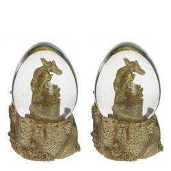 Фигурка декоративная в стекл.шаре "Дракон", D 7 см, L7,5 W7 H10,5 см, 2в.