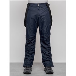 Полукомбинезон утепленный мужской зимний горнолыжный темно-синего цвета 7507TS