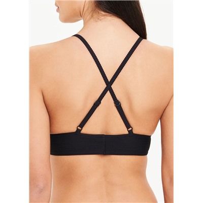 Eyelet Ribbed Triangle Bikini Top