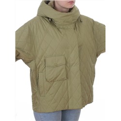 9606 LT. GREEN Куртка стеганная демисезонная женская (100 гр. холлофайбер)