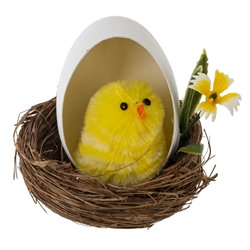 GAEM Набор из 6-ти изделий декоративных "Гнездо пасхальное" (6*4,5), L18 W14 H5,5 см