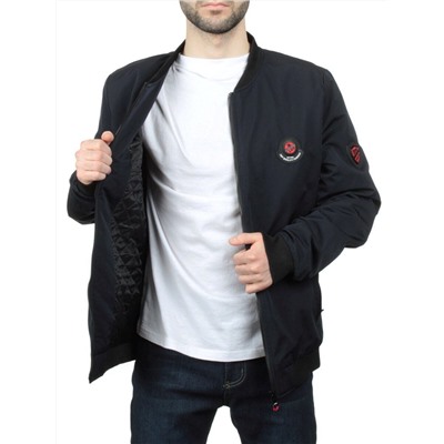 EM25056-2 DARK BLUE Куртка-бомбер мужская демисезонная (100 гр. синтепон)