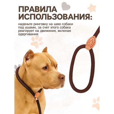 Ринговка для собак, 150×1.2 см, коричневая