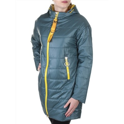 B19102 GRAY/GREEN Пальто демисезонное женское Aikesdfrs