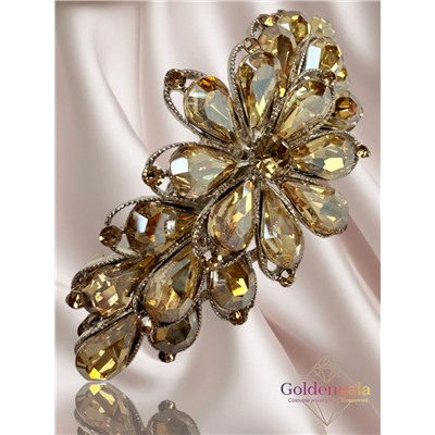 Заколка автомат для волос с кристаллами «Блеск элегантности» ЭЛЗ8/03