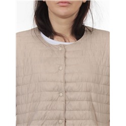 K-527 BEIGE Куртка демисезонная стеганая женская (70 гр. холлофайбер)