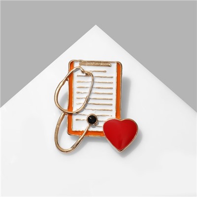 Брошь «Набор врача», цветная в золоте