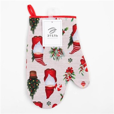 Варежка-прихватка Santa Claus 20х28см, 100% хл, репс 210 г/м2, ватин 250г/м2