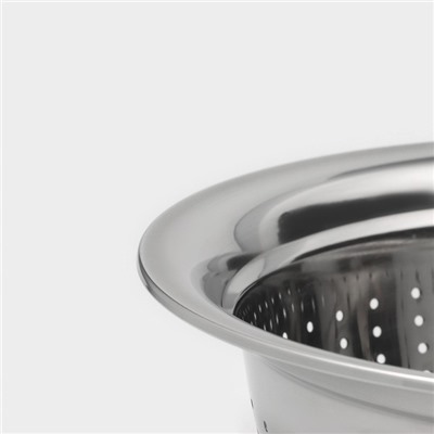 Дуршлаг«Эдвин», 39×24×9 см, с ручкой, нержавеющая сталь, ручки МИКС
