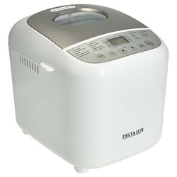 Хлебопечь электрическая 600 Вт, 500/750/1000 г, 19 программ DELTA LUX DE-6000 белая