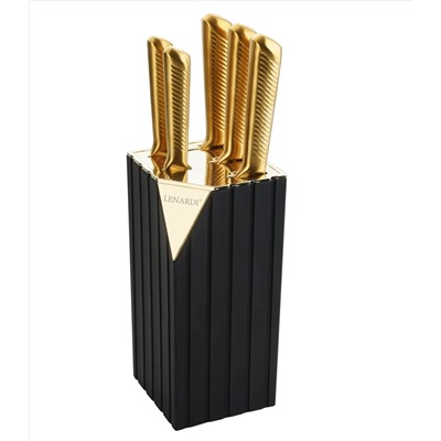 195-001 Набор ножей 5пр. на подставке в под.уп.(х6)