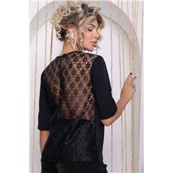 Блуза Розалин (черная) Б11975