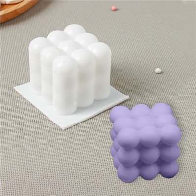 Молд Доляна «Рафаэль», силикон, 6×6×6 см, белый