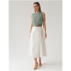 Юбка на запАх из эластичного денима