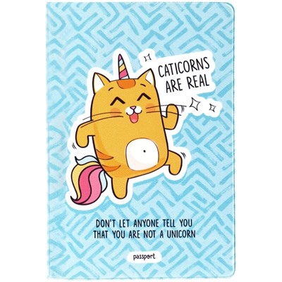 Обложка для паспорта MESHU "Caticorns", ПВХ, 2 кармана