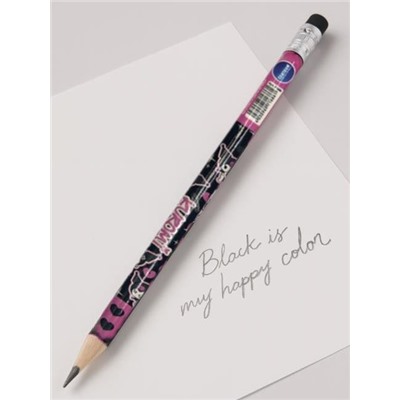 Карандаш ч/графитный НВ "Kuromi", c ластиком