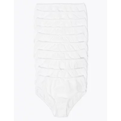 10pk Pure Cotton Knickers (2-16 Yrs)