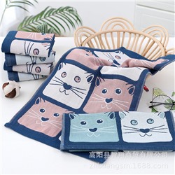 Gauze towel, children's cute scarf, wholesale