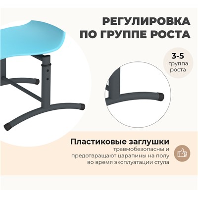 Стул Дельта SHT-S-TN27/3-5
                        д3-5 голубой / антрацит