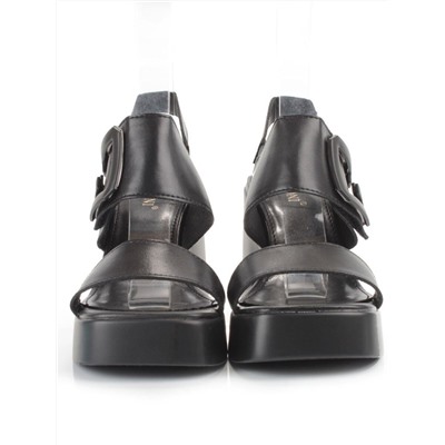 08-PEY330-2 BLACK Босоножки женские (натуральная кожа)