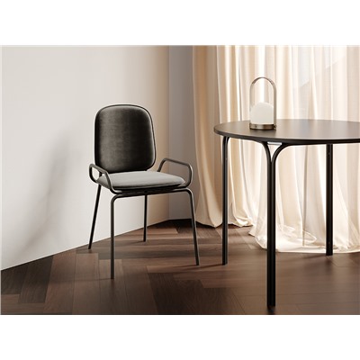 Стул Ror, Double Frame, велюр, черный /черный