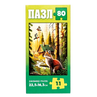 Пазл «Лесные животные», 80 деталей