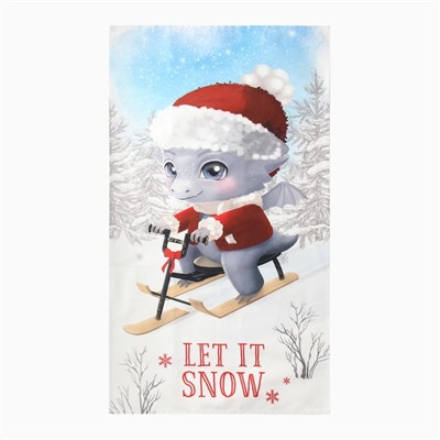 Полотенце новогоднее "Этель" Let it snow 40х73 см, 100% хл, саржа 190 г/м2