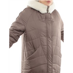 2660 DK. BEIGE Пальто двухстороннее женское еврозима (100 гр. холлофайбер)