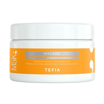 Маска для интенсивного восстановления волос, Intensive Mask for Damaged Hair, Mycare, TEFIA, 250 мл