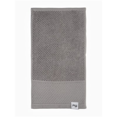 Полотенце махровое LoveLife «Ордос» 30×50 см, серое, 100% хлопок, 430 г/м²