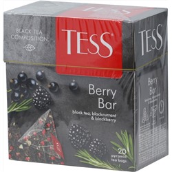TESS. Pyramids Collection. BERRY BAR (черный) карт.пачка, 20 пирамидки