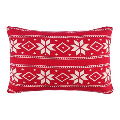 Подушка вязаная с новогодним рисунком Frostwork из коллекции New Year Essential, 40x60 см