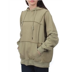 3258 OLIVE Худи женское (95% хлопок, 5% эластан)